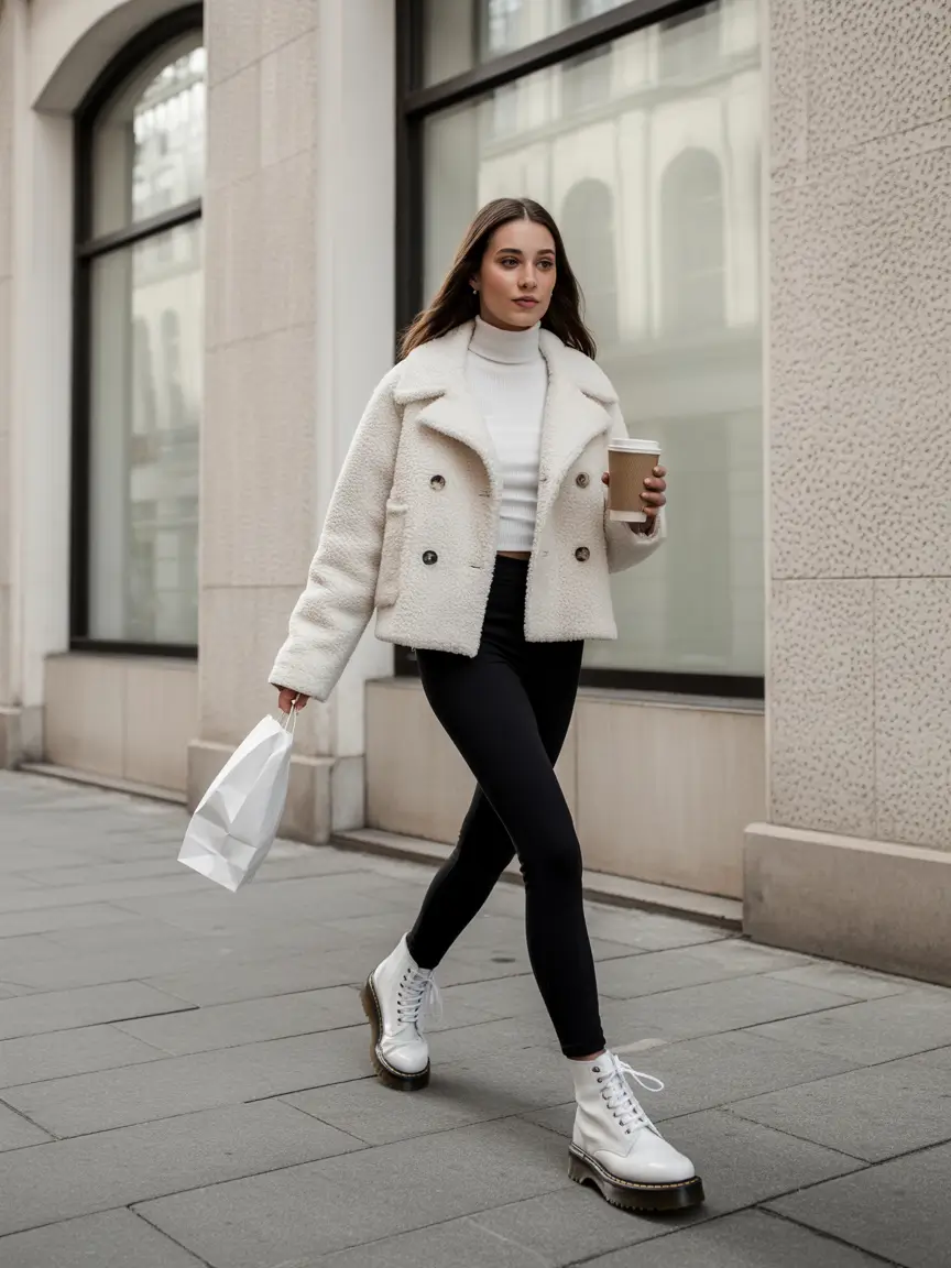 early winter outfits Minimal Chic in Motion