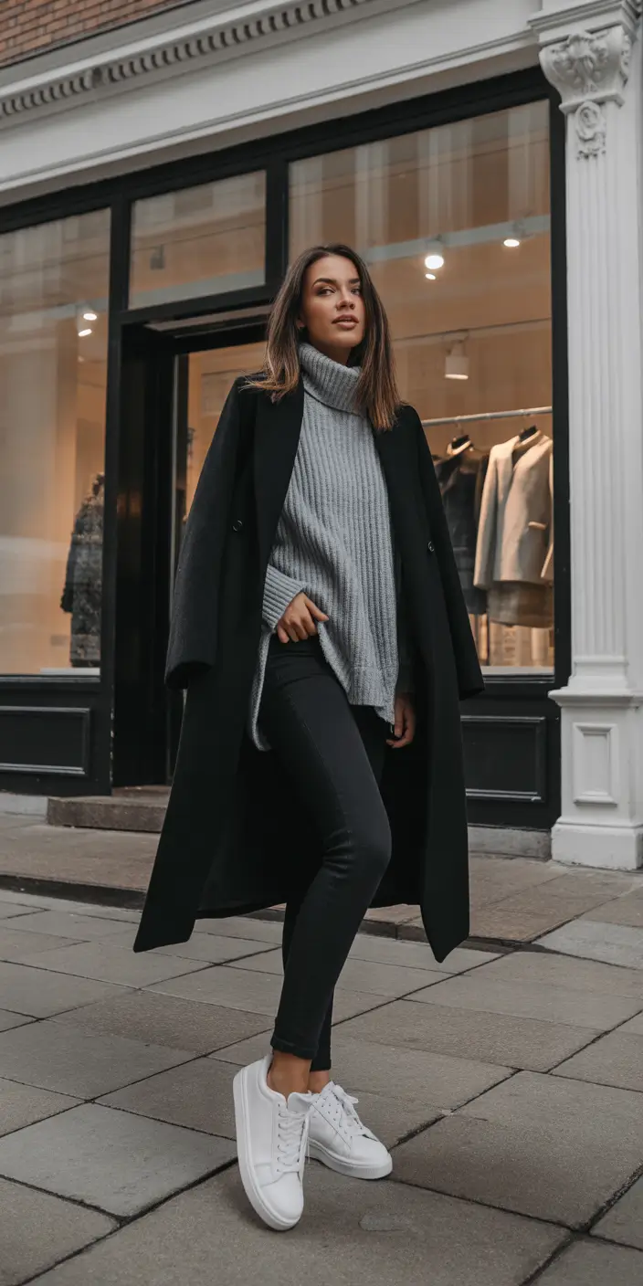 early winter outfits Classic Layers with Modern Ease
