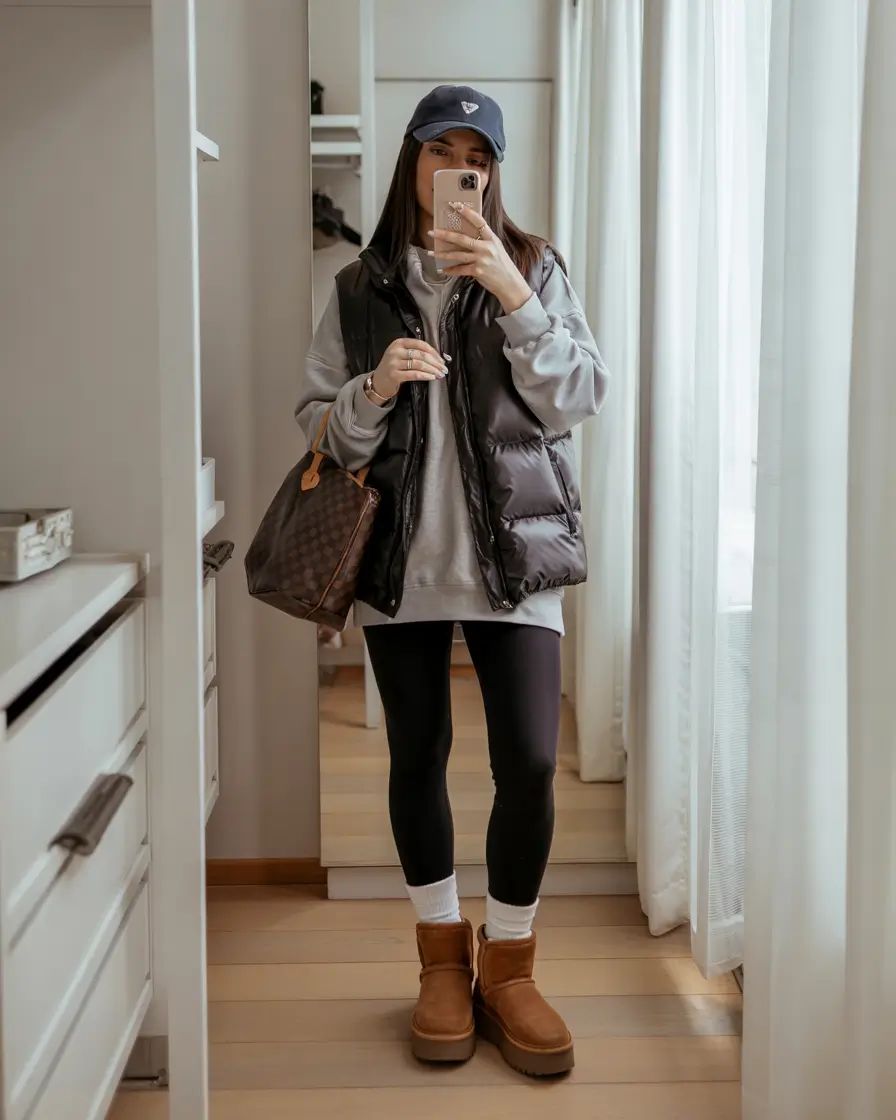 early winter outfits Relaxed Athleisure with Cozy Accents