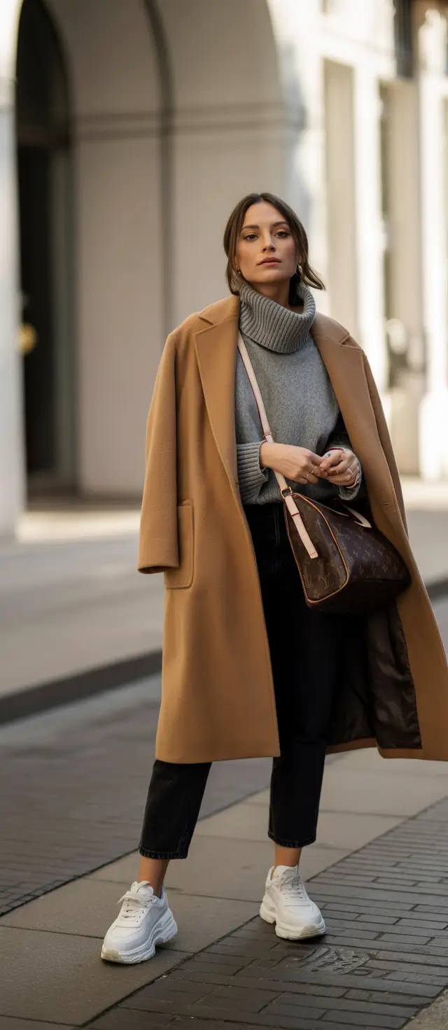 early winter outfits Classic Camel Energy