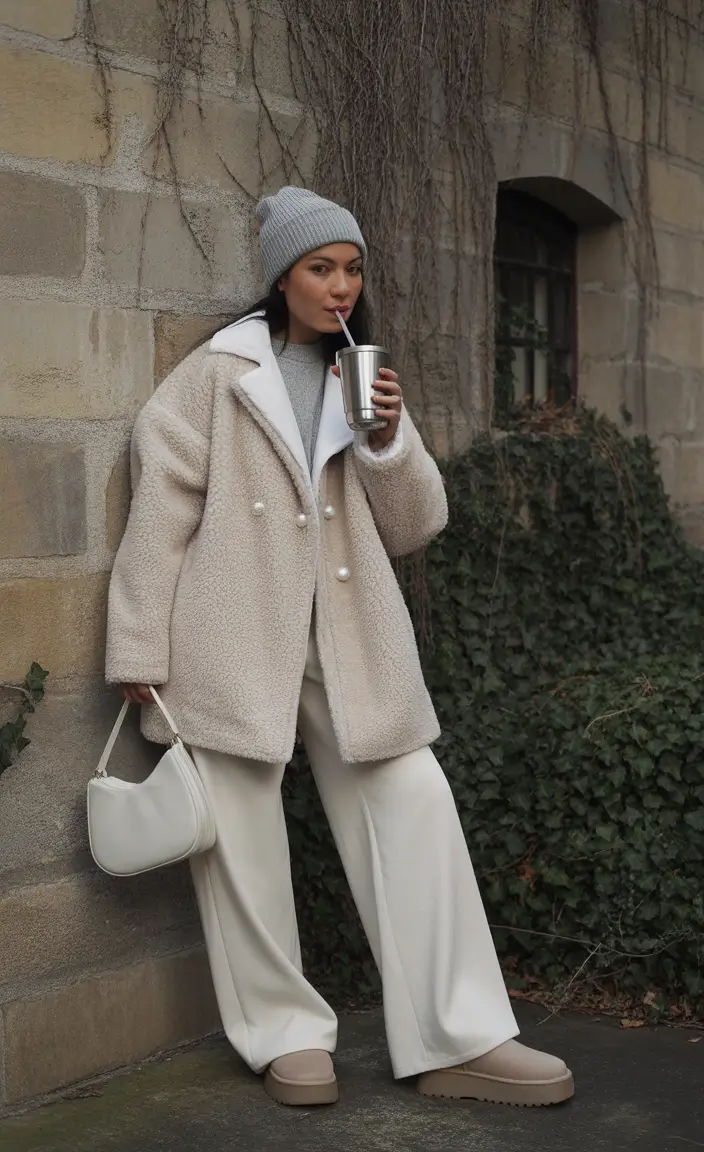 early winter outfits Cozy Luxe Comfort