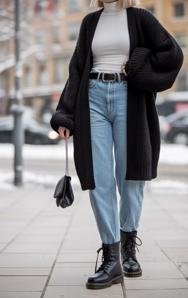 early winter outfits Chunky Knit Comfort