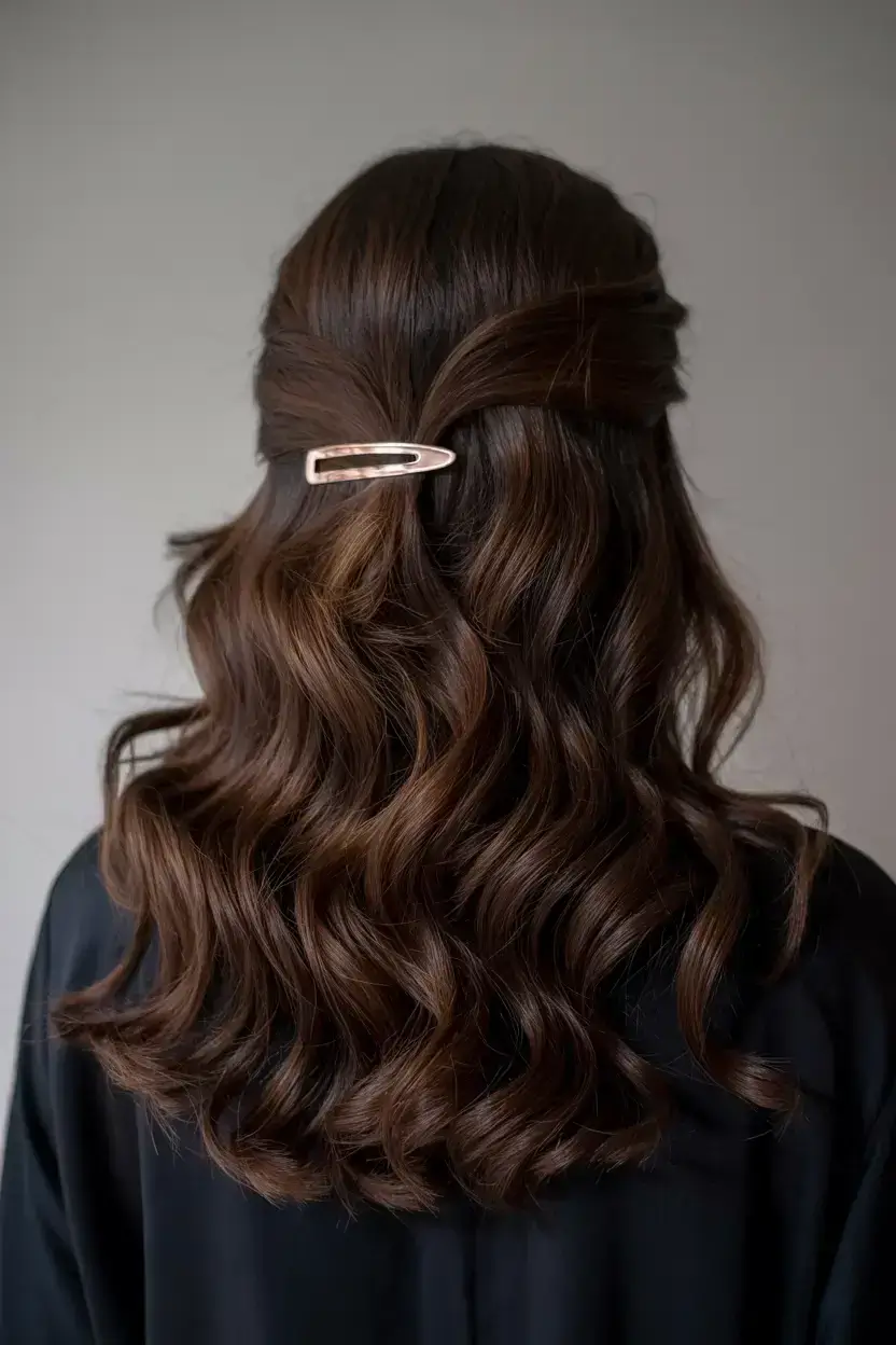 fall and winter hair color ideas Glossy Chestnut Waves