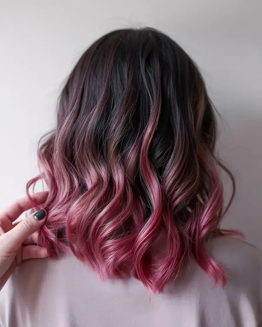 fall and winter hair color ideas Playful Rose Fade