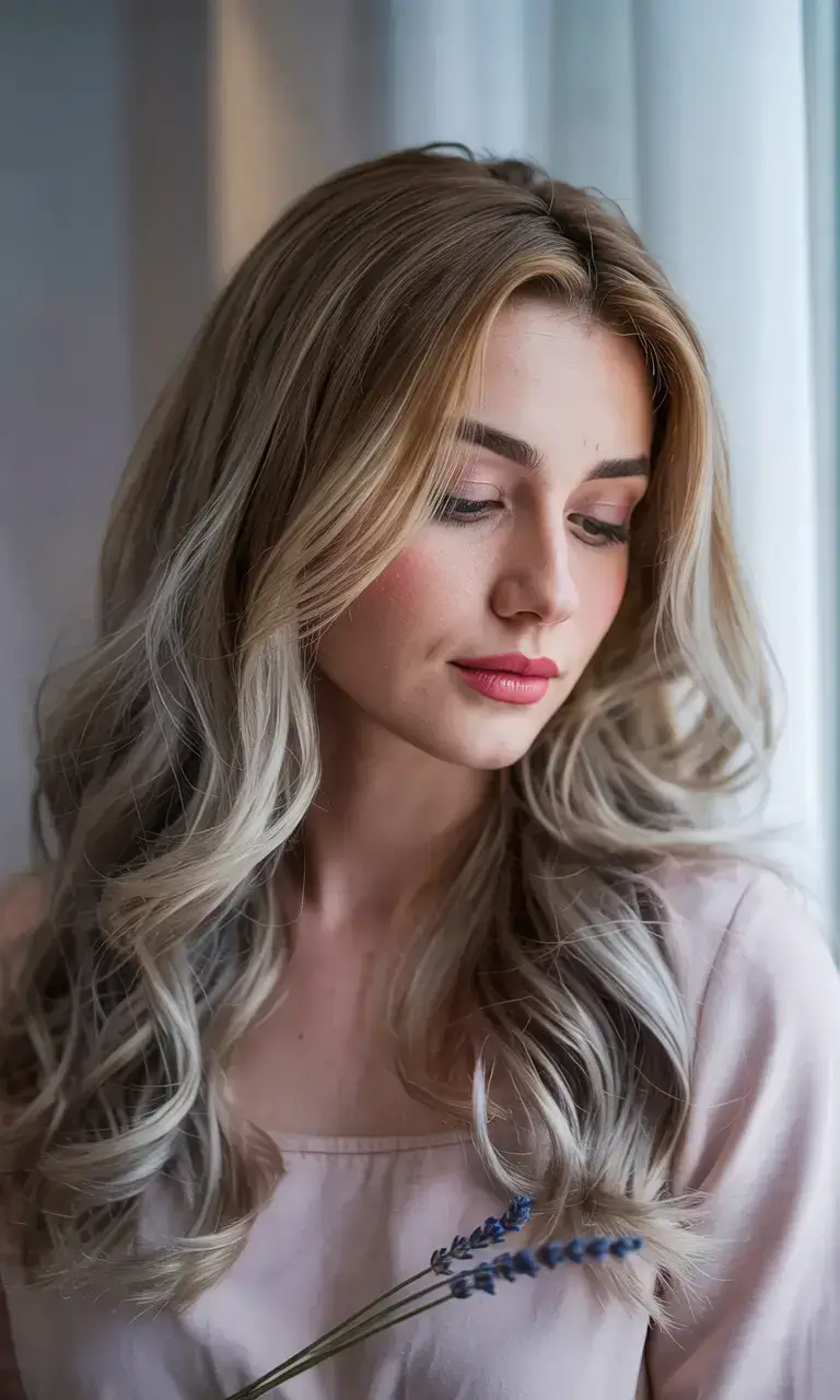 fall and winter hair colors 2025 Ash Blonde Elegance