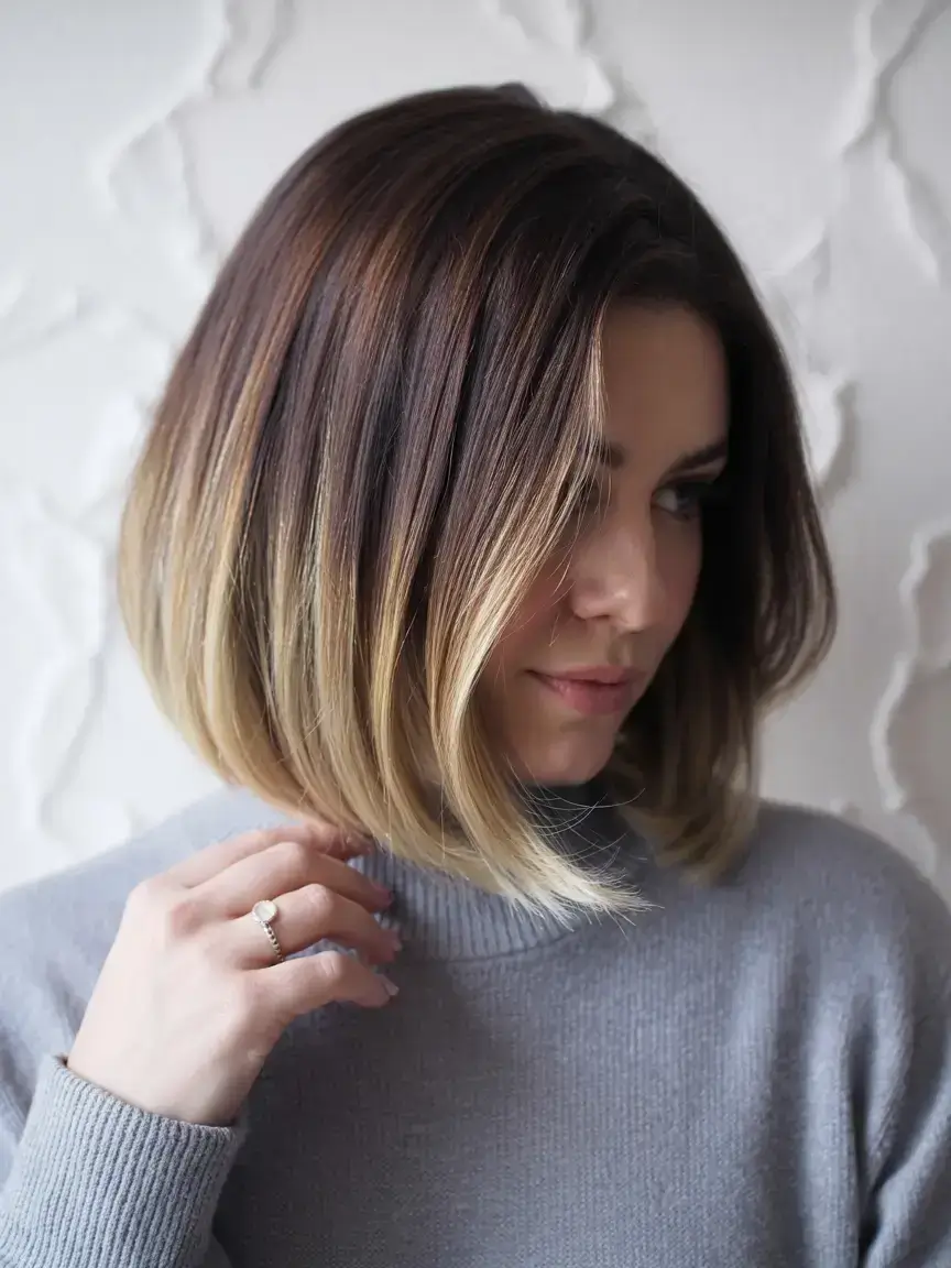 fall and winter hair colors 2025 Bronde Bob Perfection