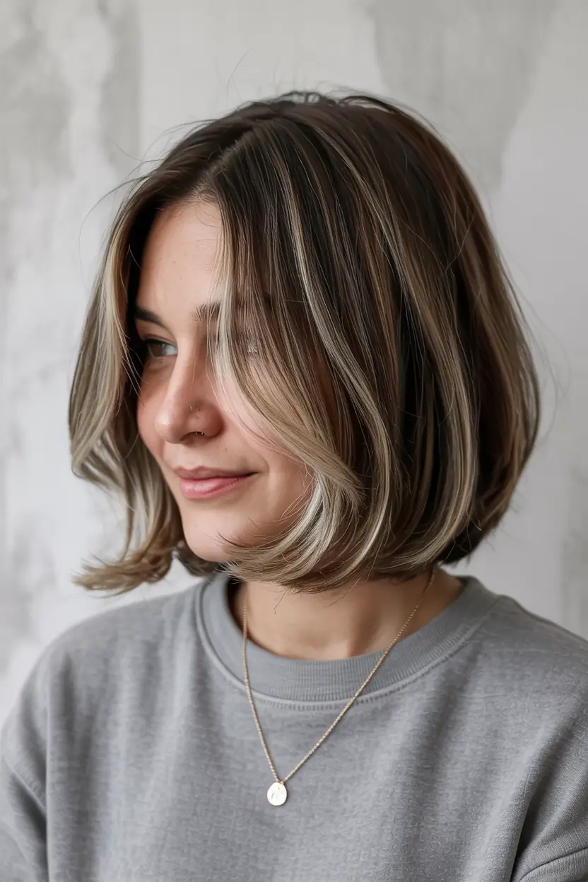 fall haircuts 2025 short Classic Rounded Bob with Subtle Dimension