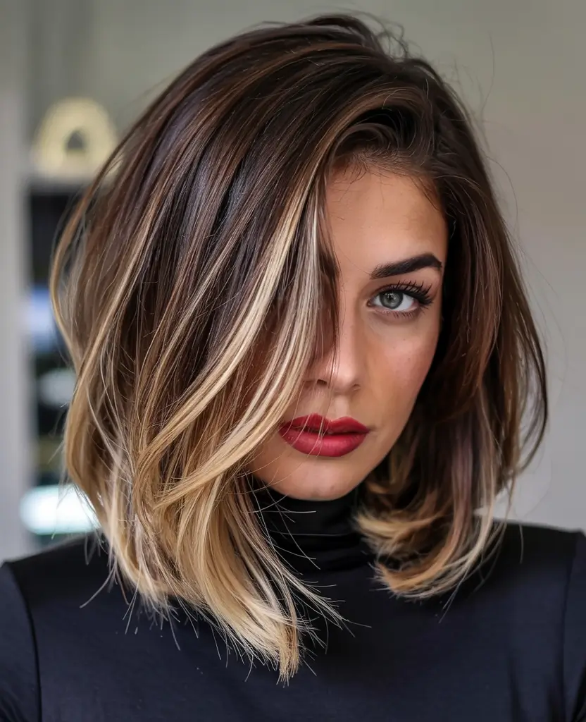 winter-haircuts-medium Layered Bob with Dimensional Blonde