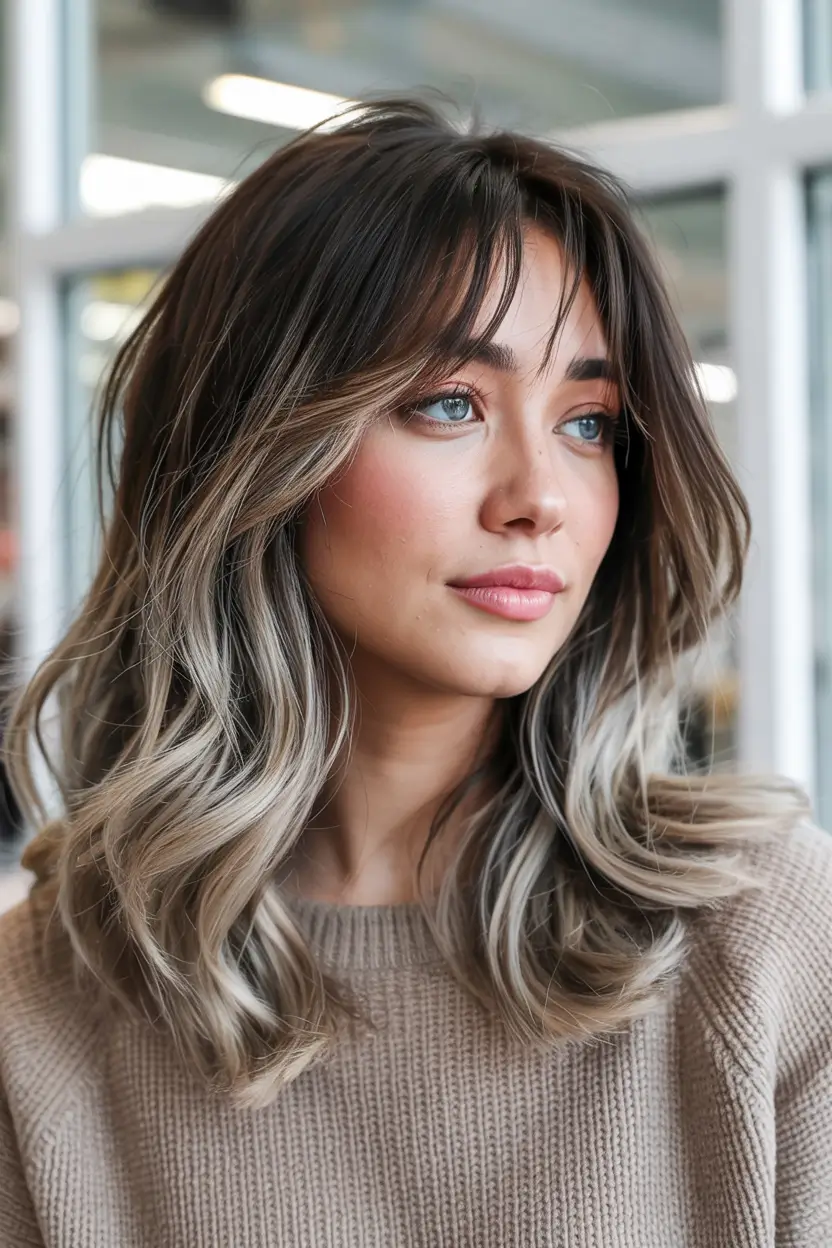 fall-haircuts-2025-medium Soft Waves with Curtain Bangs