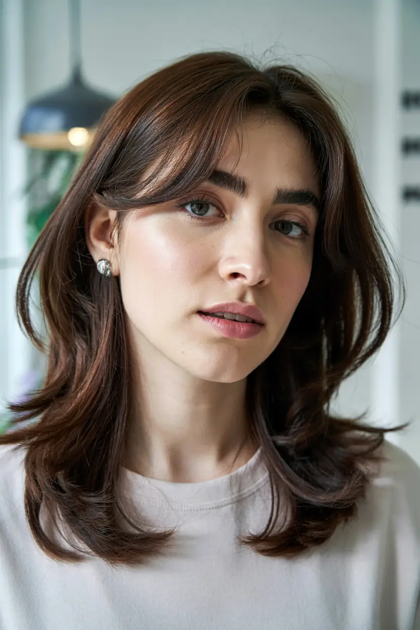 fall-haircuts-2025-medium Modern Layered Cut with Natural Warmth