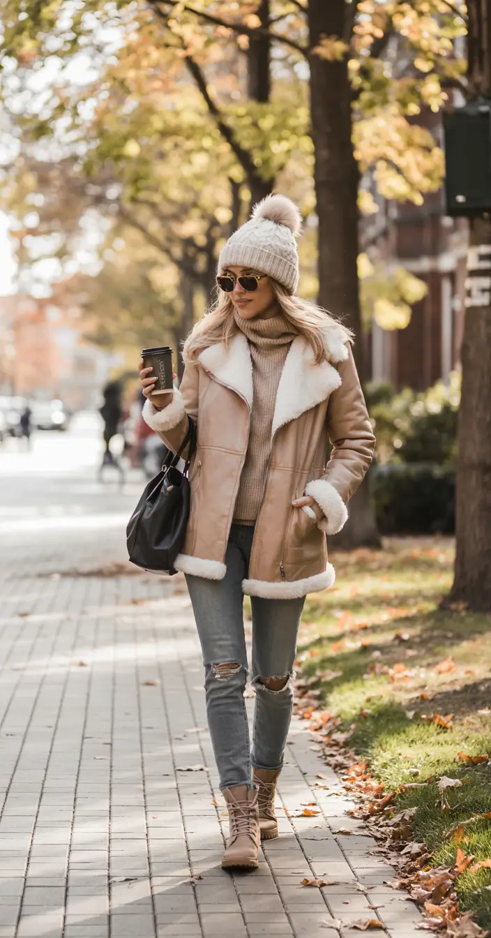 fall winter outfits 2025 Shearling Comfort