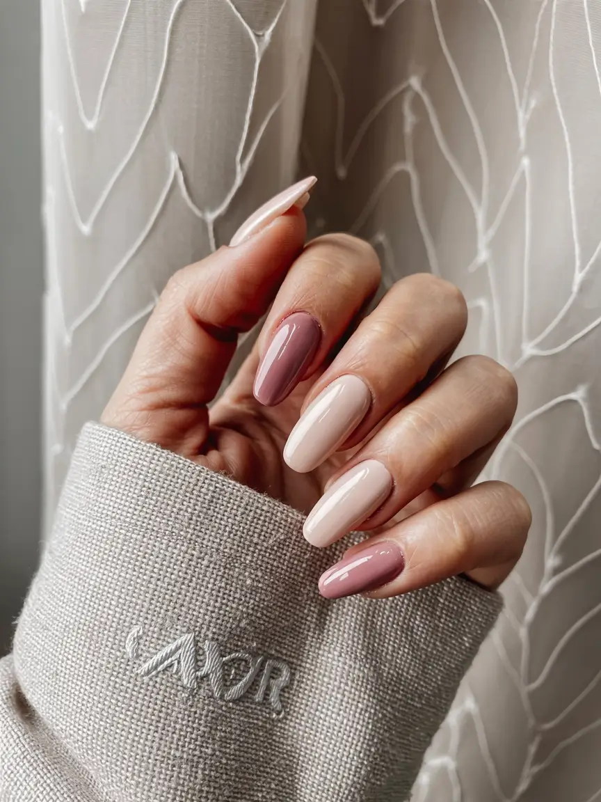 fall winter nails 2025/2026 Soft Neutrals in Gradient Tones