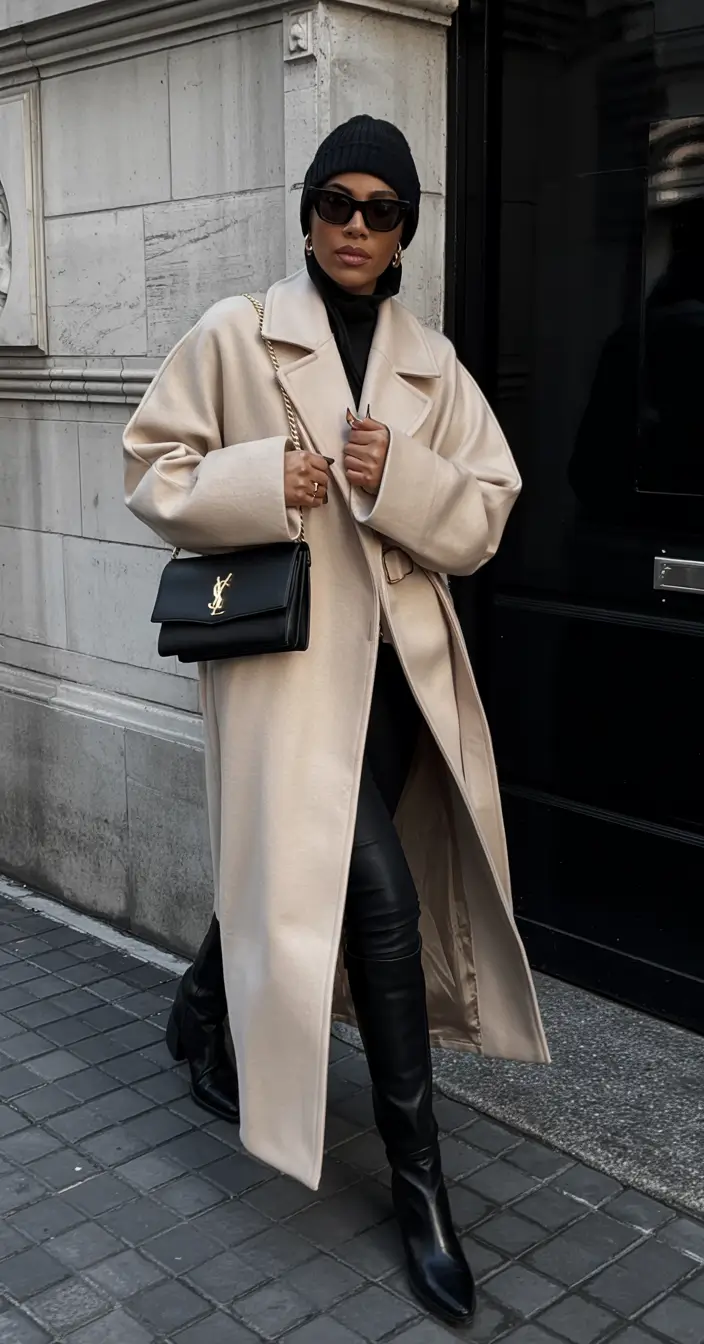 winter outfits blackgirl baddie casual City Sleek in Neutrals