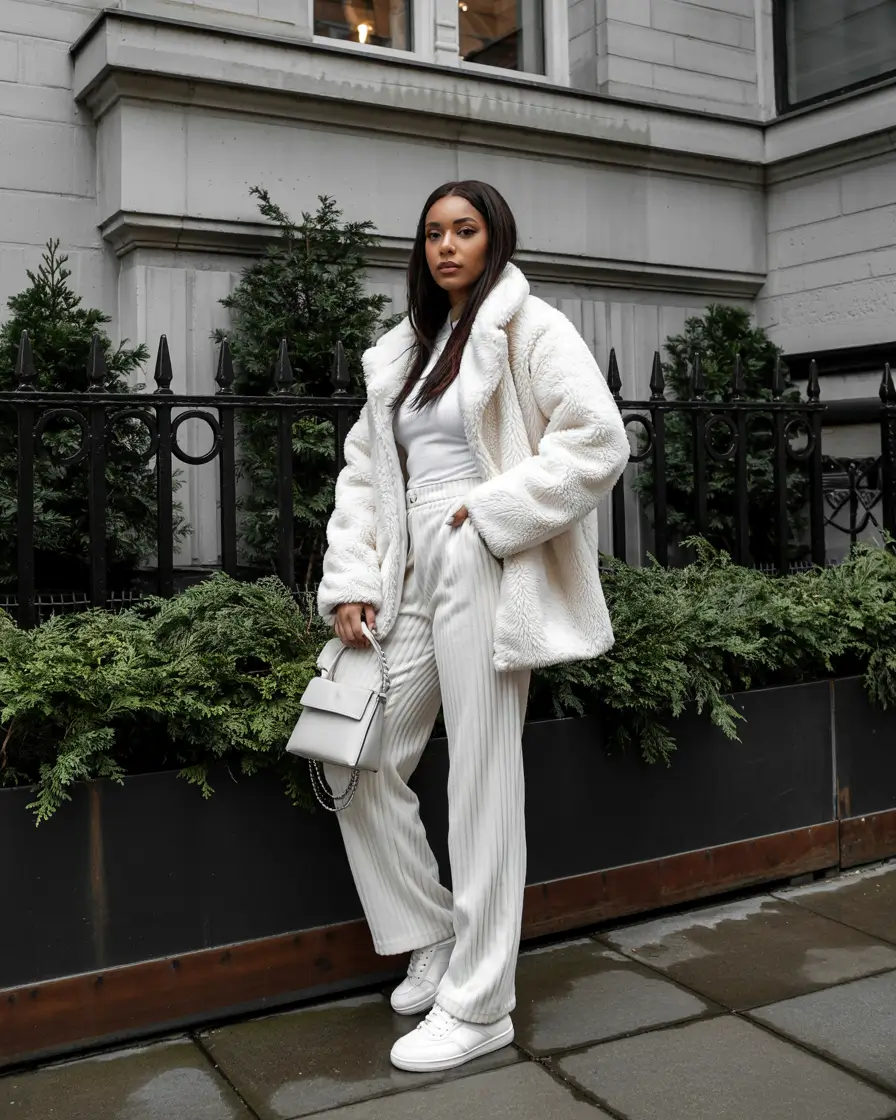winter outfits blackgirl elegant Winter White Luxe