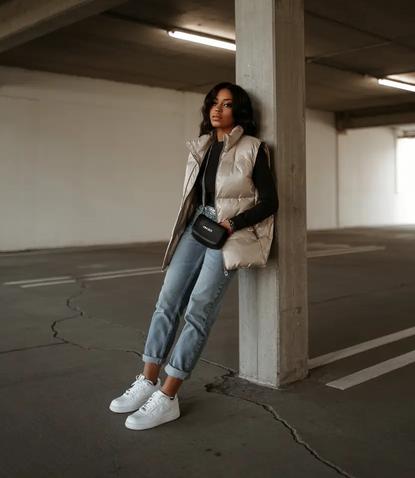 winter outfits blackgirl casual Street-Smart Minimalism