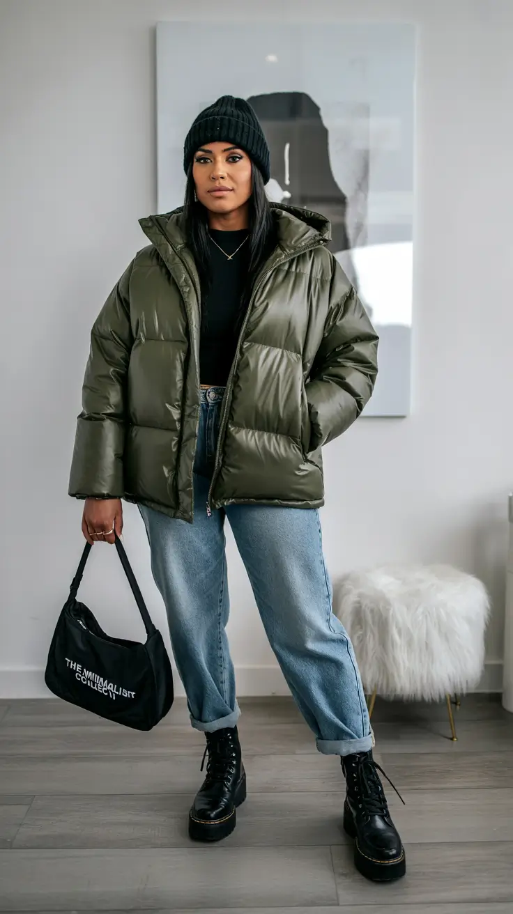 winter outfits blackgirl Cozy Green Energy