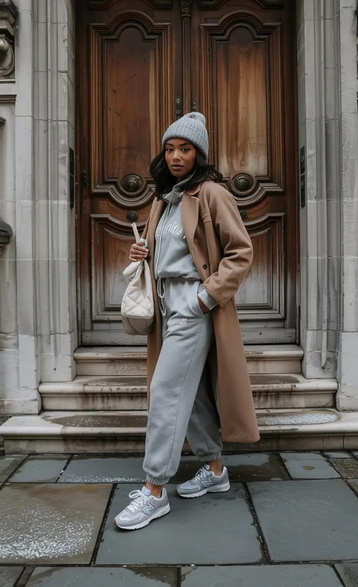 winter outfits blackgirl streetwear Sporty Luxe Comfort