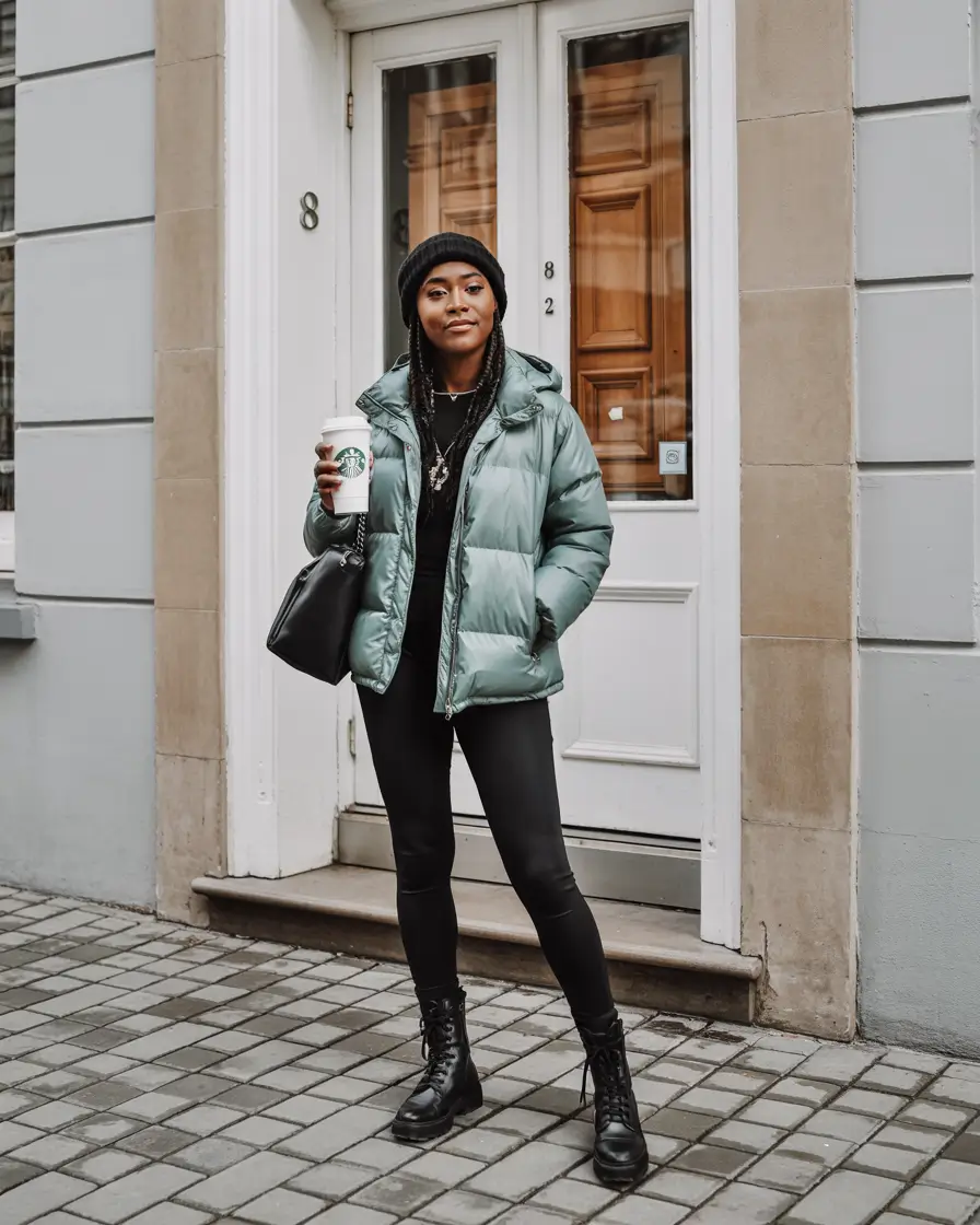 winter outfits blackgirl uk Puffer Power