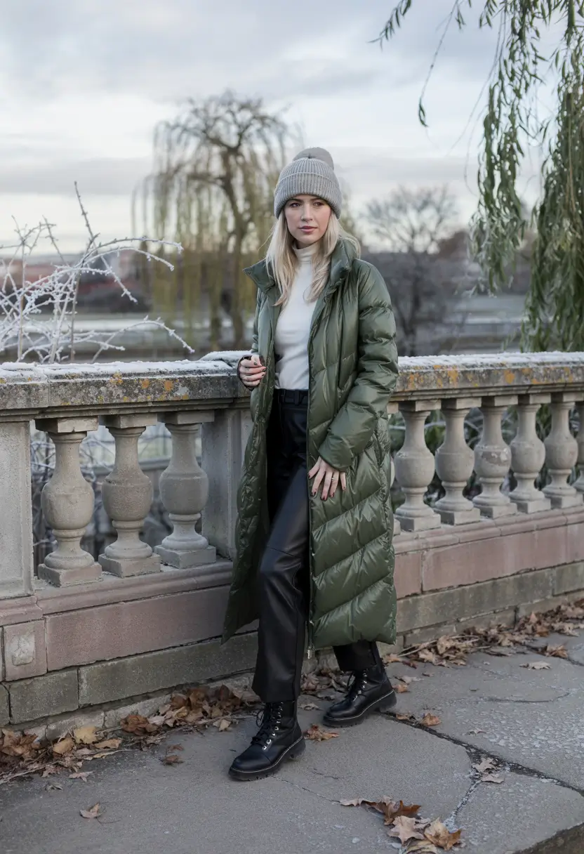 winter-outfits-2025-women-longline-puffer