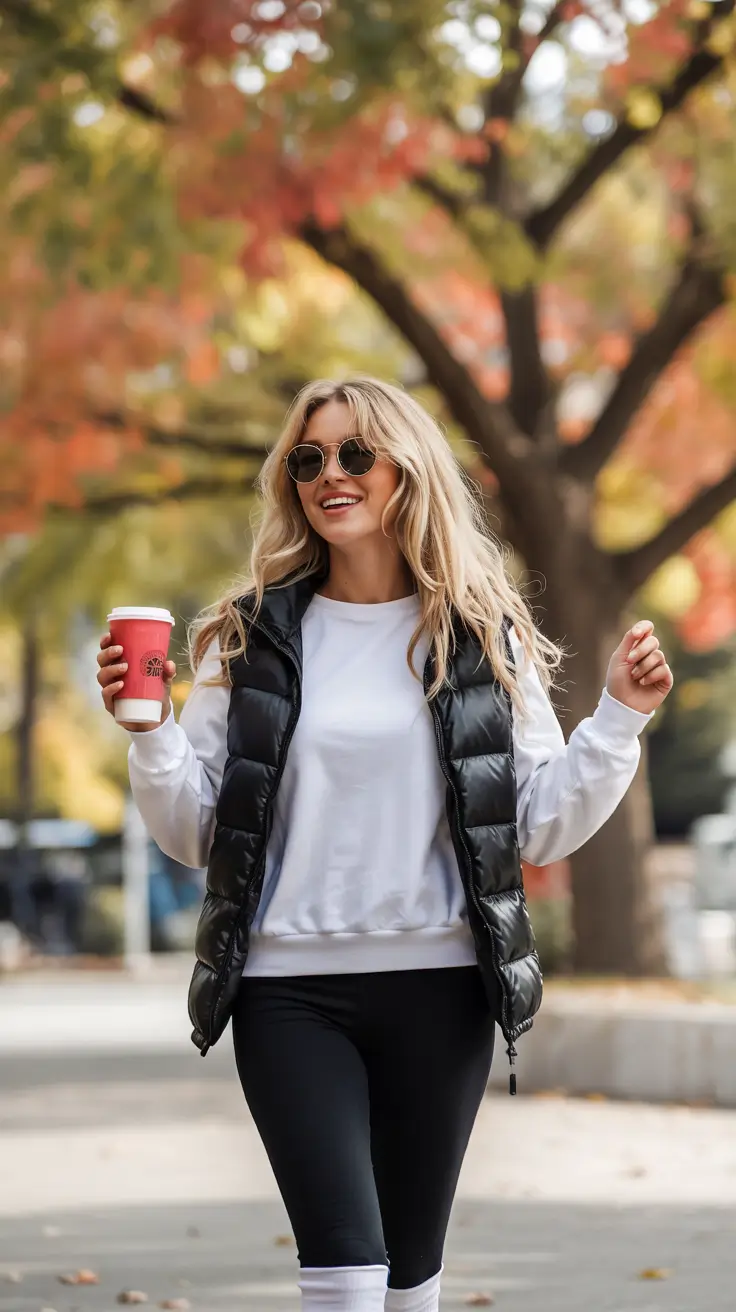 puffer jacket outfit Casual Stroll Energy
