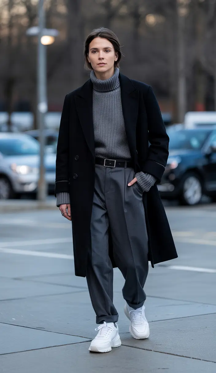winter fashion outfits for work Monotone Gray Precision