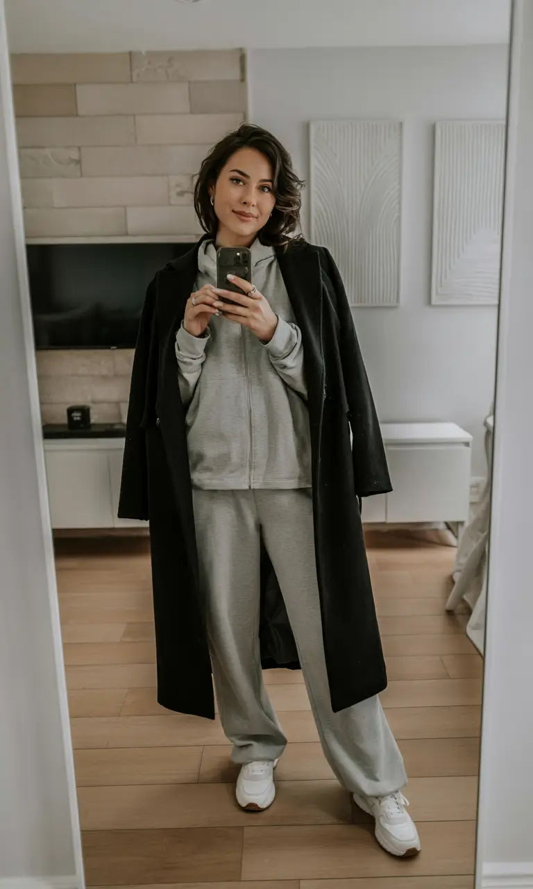 winter fashion outfits casual Relaxed Gray Layers