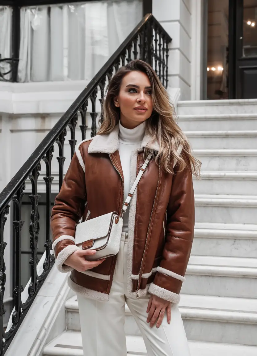 winter fashion outfits for work Shearling Revival