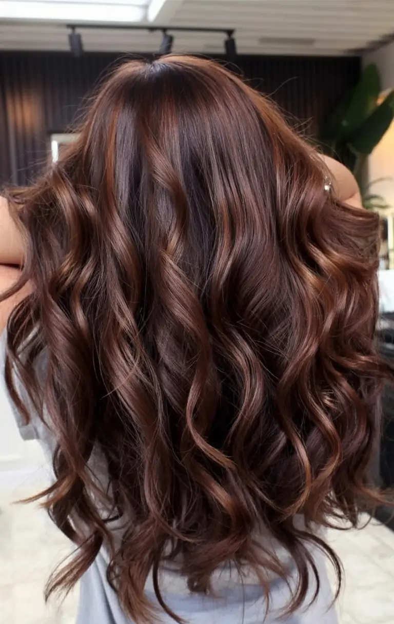 winter hair colors for brunettes 2025 Soft Chocolate Waves
