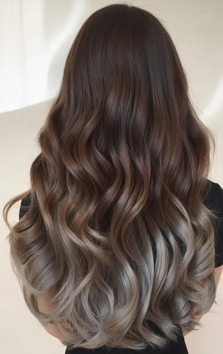 winter hair colors for brunettes 2025 Smoky Brunette Balayage