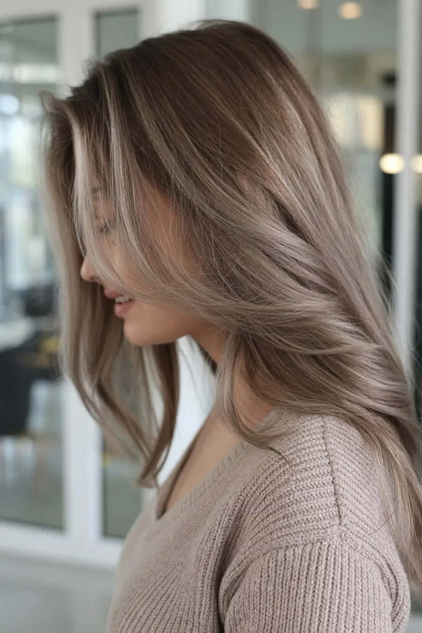 winter hair colors for brunettes 2025 Mushroom Brown Elegance