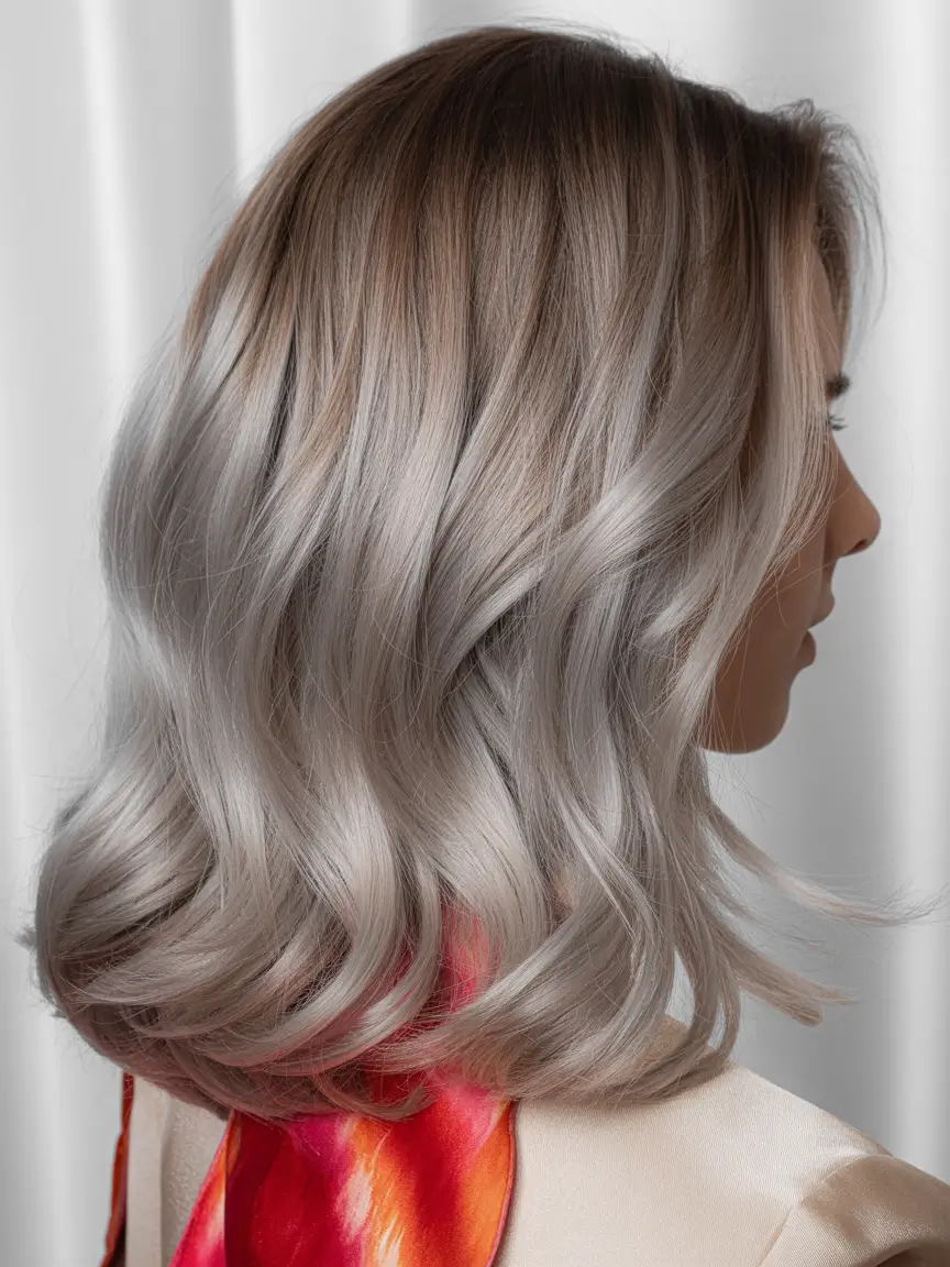 winter hair colors 2025 Platinum Pearl Bob