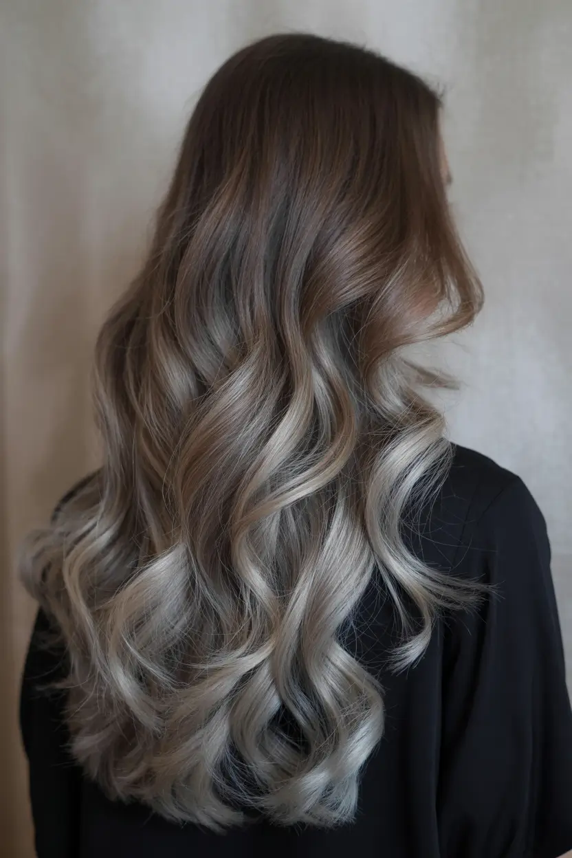 winter hair colors 2025 Smoky Ash Melt