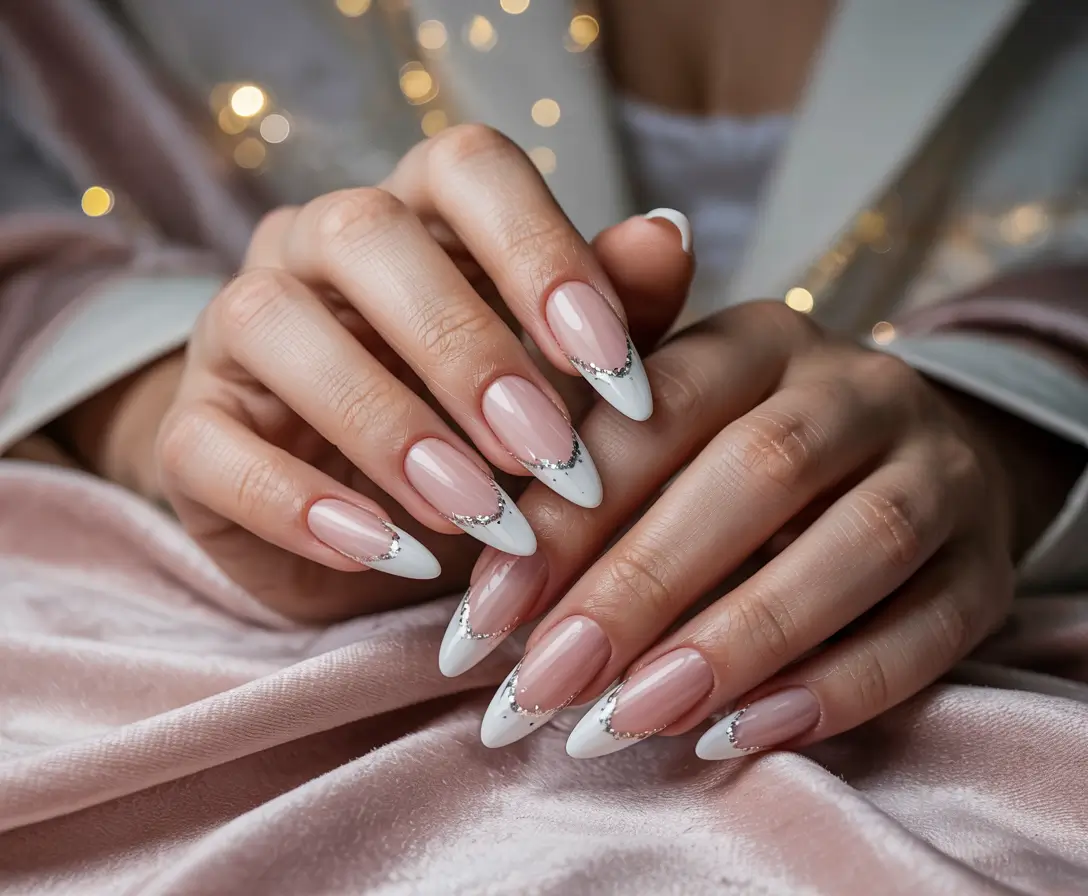 winter-acrylic-nails-french-tip-Modern-French-Frost