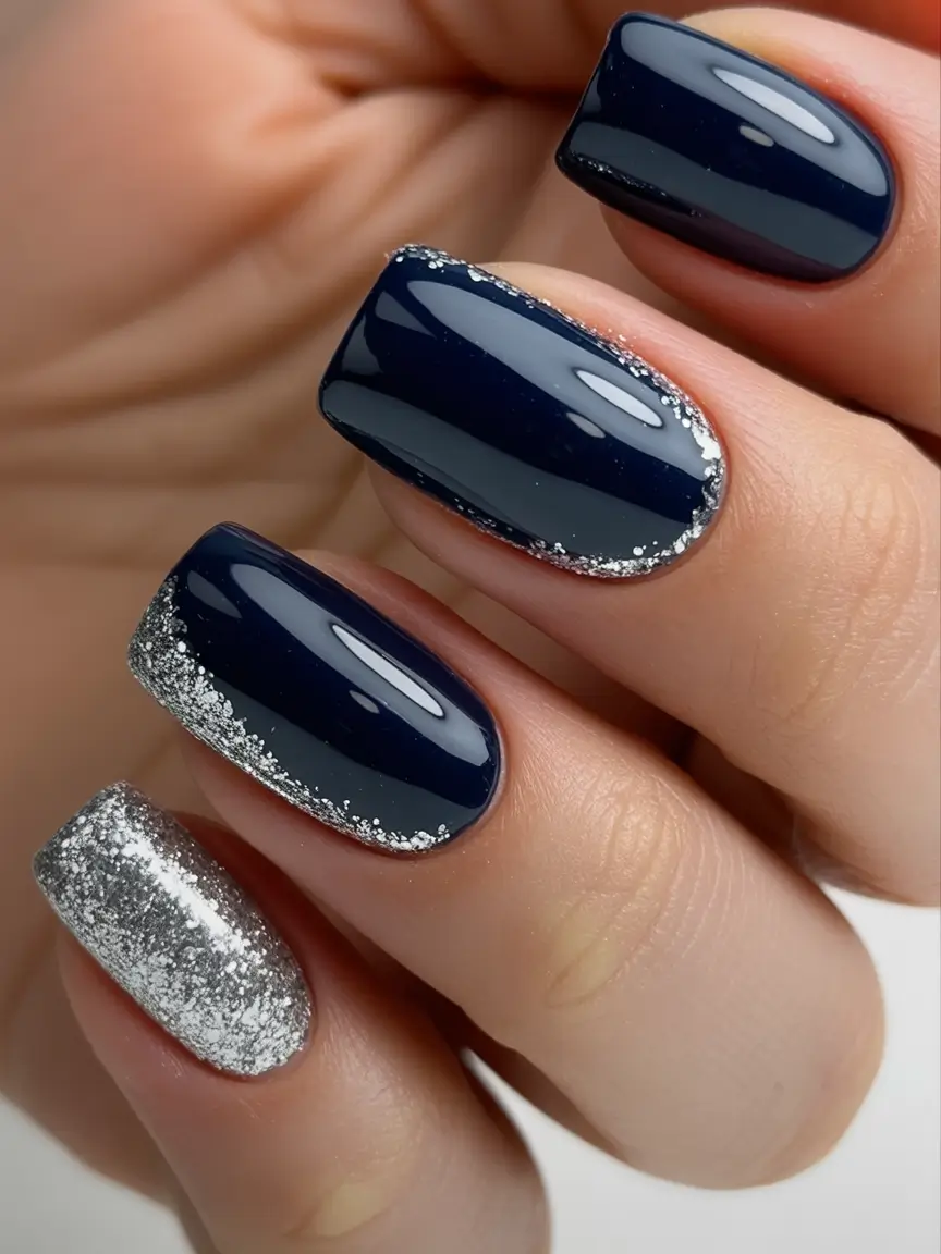short-acrylic-nails-winter-design-Midnight-Frost-Edge