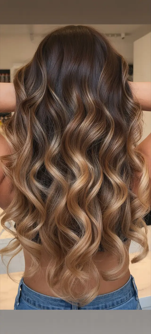 winter hair colors auburn Golden Auburn Ombre Curls