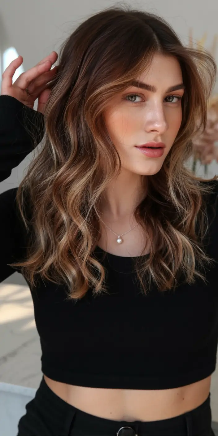 hair colors auburn brown Golden Auburn Balayage