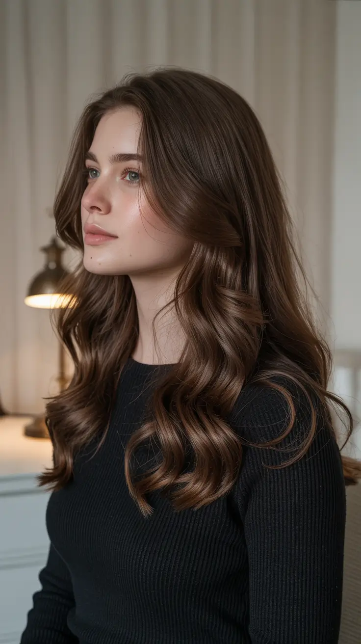 winter hair colors auburn Classic Auburn Elegance with Subtle Shine