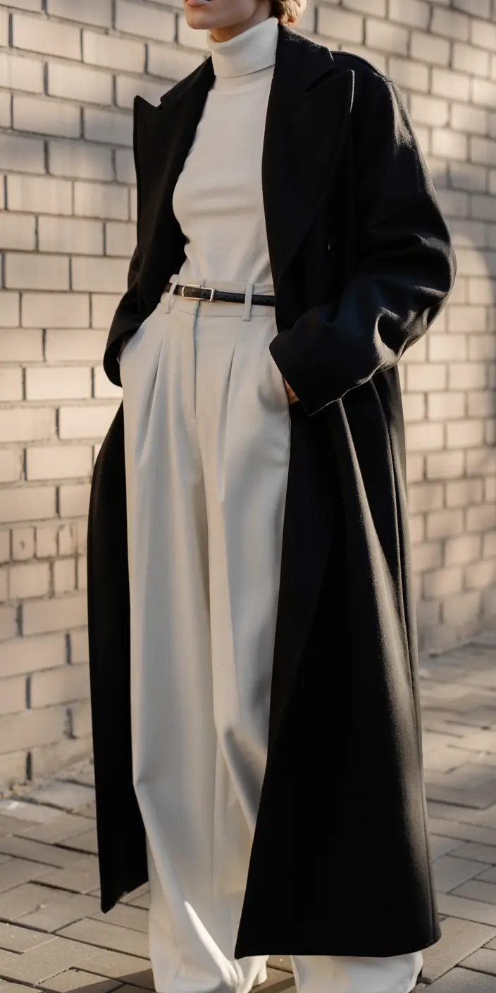 business casual outfits December Monochrome Sophistication