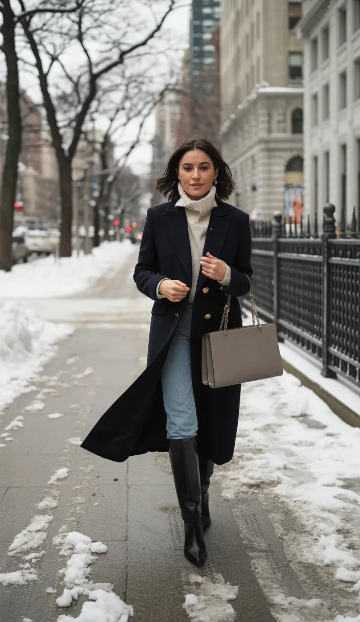 paris in december outfits casual City Layers with Polished Boots