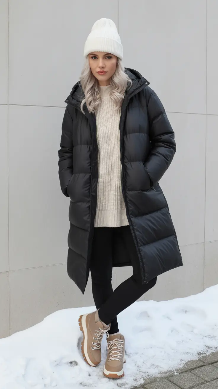 december outfits casual Sporty City Edge in Black and Cream