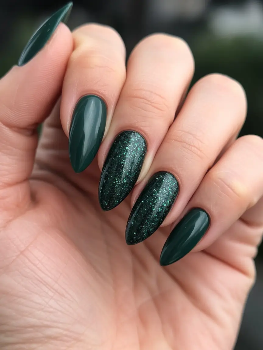 Chic Christmas Nails 2025 Evergreen Luxe