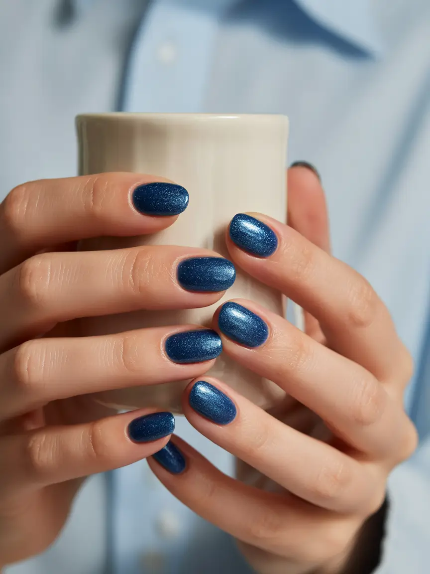 Christmas nails 2025 Midnight Shimmer