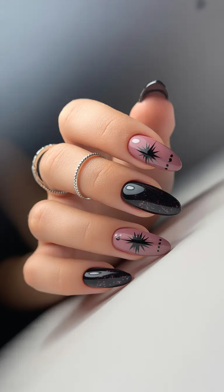 christmas nails acrylic ideas Cosmic Frostbite