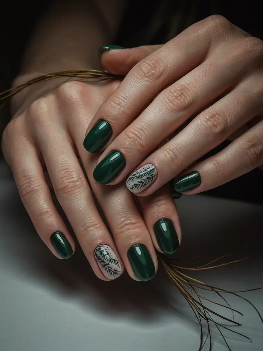 Christmas Tree Nails 2025 Deep Forest Muse