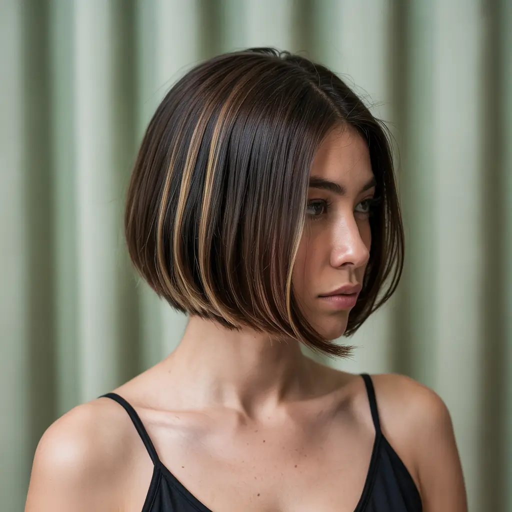 cute winter haircuts Modern Sleek Bob with Soft Dimension