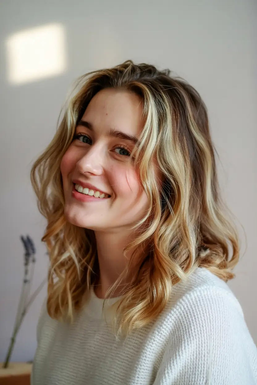 cute winter haircuts Playful Blonde with Soft Loose Curls