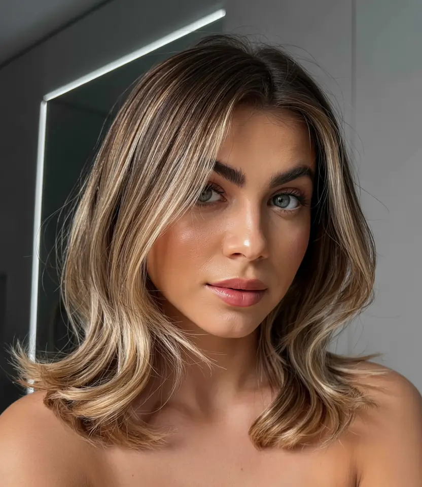 cute winter haircuts Honey Blonde Shoulder-Length Shine
