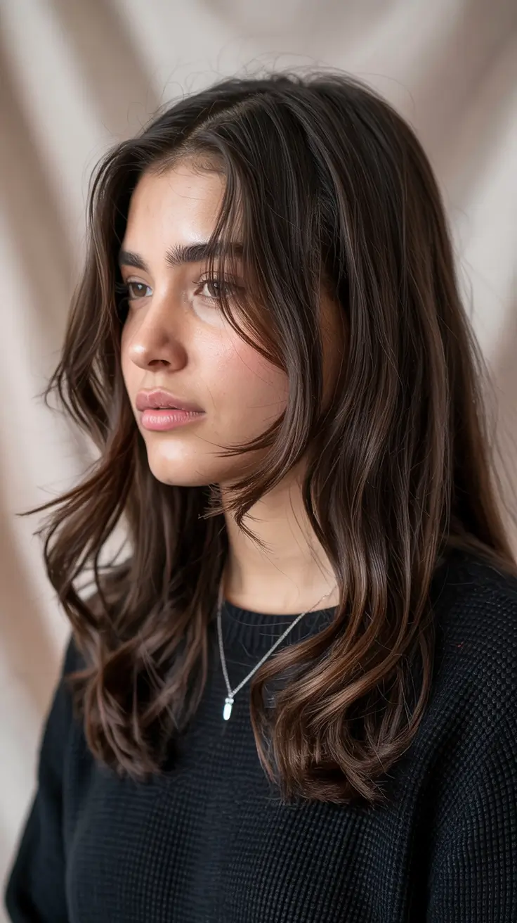 dark winter hair color ideas brown Soft Chestnut Flow