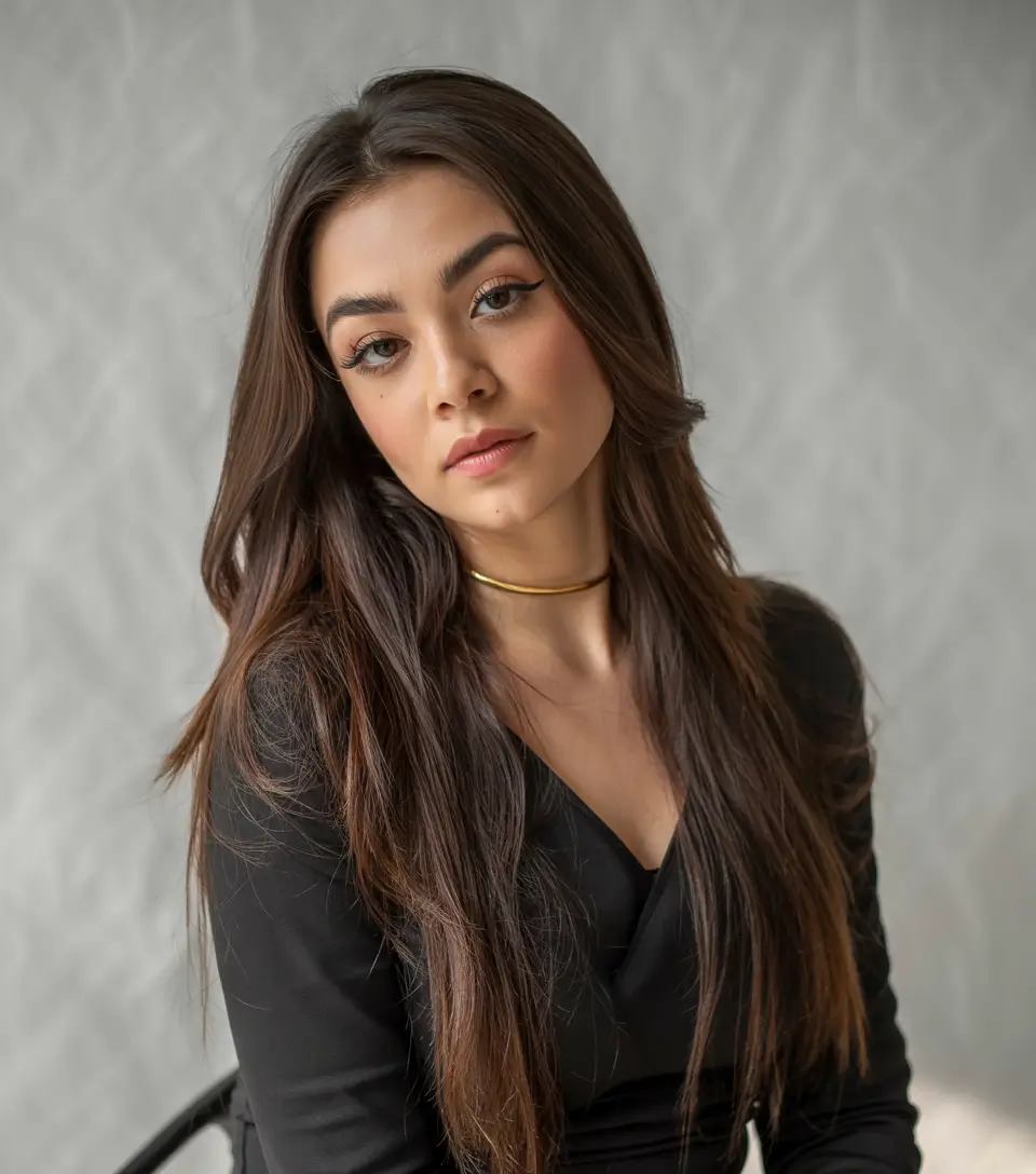 dark winter hair color inspiration Glossy Espresso Layers