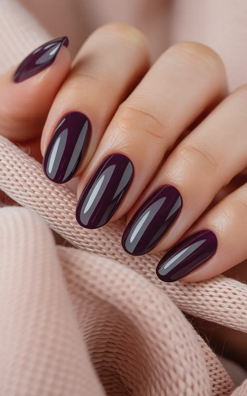 purple nail polish colors shades Midnight Merlot